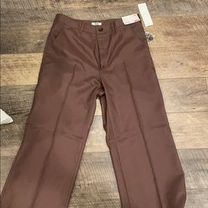 uniqlo u brown slack-ish pants